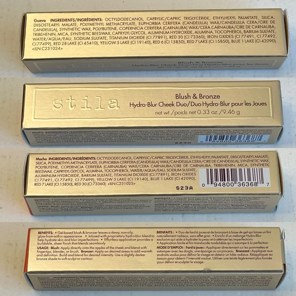Stila Dual-Ended Stick Hydro-Blur Cheek Duo Blush & Bronze - Guava & Mocha Shade